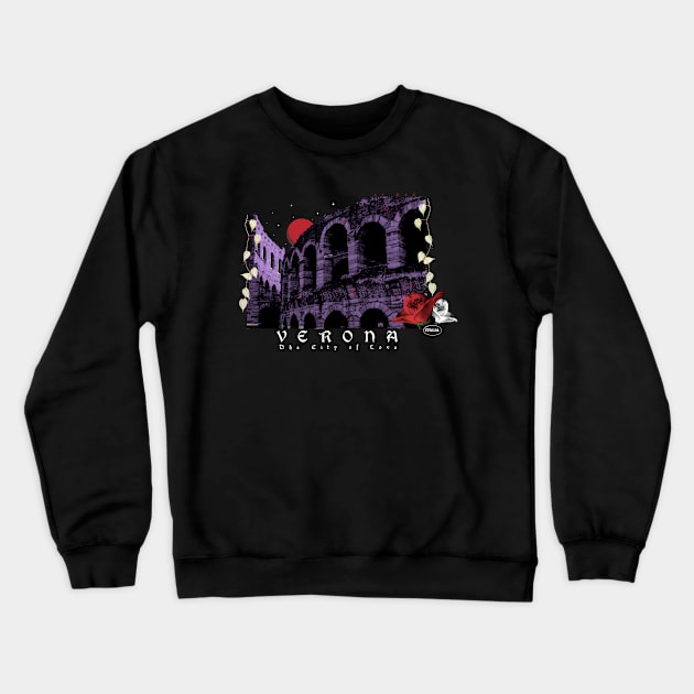 Verona, The City of Love at Midnight Crewneck Sweatshirt by TaliDe